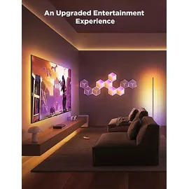 Govee Glide Hexagon Wandlampen 7er Set Ultra Dekoleuchte Meteor-Grau, Mond-Weiß