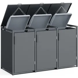 plats® Mülltonnenbox 198,5 x 80 x 116 cm grau