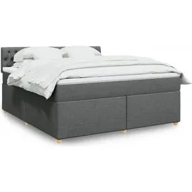 vidaXL Boxspringbett 180 x 200 cm Dunkelgrau
