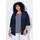 Ulla Popken Shirtjacke Kimono-Stil Blau 50/52
