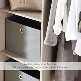 otto home Eckkleiderschrank OTTO HOME "Kleiderschrank Schrank Ankleidezimmer Schlafzimmer Garderobe AGORDO", eiche artisan, glas beige (champagner), B:117cm H:210cm T:117cm, Holzwerkstoff, Schränke, Eckkleiderschrank, mit Glastüren, voll ausgestattet mit viel