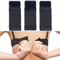 Bequeme BH Erweiterung, 3 Stück, Set in Größe M mit Farbe Schwarz, 2er Haken Reihe, Büstenhalter Verlängerer, BH Verschluss Verlängerung, 2 x 2 Hook Bra Extender, 2x2 Hakenverlängerer Schwangerschaft - M, Schwarz, 3 Stück