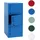 Mendler Schließfachschrank Stahl 90x38x45cm blau 3 Türen