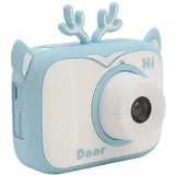 Kinderkamera, 2000 W Kinder-Selfie-Kamera, Kinder-Digitalkamera mit 2,0-Zoll-Bildschirm, Wiederaufladbare Digitale Video-Camcorder-Kamera für Kinder für Mädchen und Jungen (Blau)