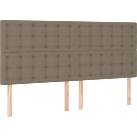 vidaXL Boxspringbett mit Matratze Taupe 180x200 cm Stoff