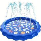 Aufblasbarer Kinderpool Mit Sprinkler, Kinderspielzeug, 170 Cm Rutschfester Hundepool Mit Düsen, Kinderpoolspiele Im Freien, Kinderwasserspielzeug