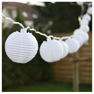 FHS International LED Lichterkette Lampion 5 m Warmweiß