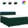 vidaXL Boxspringbett 180 x 200 cm Dunkelgrün