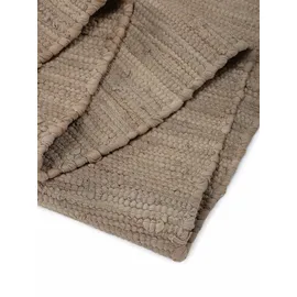 carpetfine Kelim Chindi uni Wendeteppich 60 x 180 cm Grau
