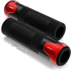 HIGHSIDER AKRON Lenkergriffgummi, 7/8 Zoll (22,2 mm), 132 mm, rot, rot