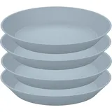 Koziol Connect Plate, 24cm, 4-teilig, flower blau