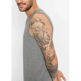bonprix Tanktop Grau/Schwarz M