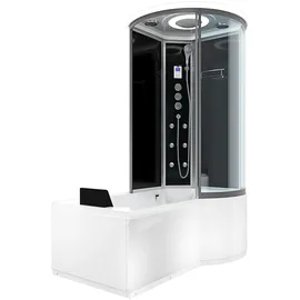 AcquaVapore Kombination Badewanne Dusche K55-L33-EC Duschtempel 170x100