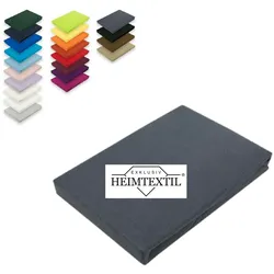 EXKLUSIV HEIMTEXTIL Marke Jersey Spannbettlaken 120 x 200 cm Anthrazit