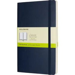 Moleskine Notizbuch L 192 Seiten saphirblau glatt weicher Einband
