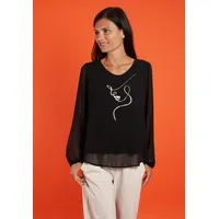 Seidel Moden Langarmbluse SEIDEL MODEN, Damen, Gr. 36, schwarz,
