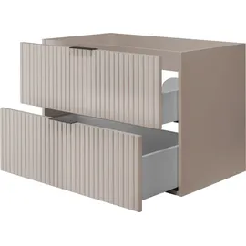Rodan | Waschbeckunterschrank - 80cm | Beige matt - Kaschmir-Töne | B/H/T 80/57/46cm | Badezimmerschränke, Badmöbel, Waschbecken Unterschränk - Beige
