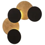 LINDBY LED Wandleuchte Innen Grazyna 5 Black/Gold 9624615