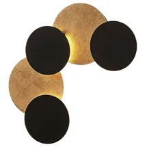 LINDBY LED Wandleuchte Innen Grazyna 5 Black/Gold 9624615