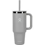 Hydro Flask - Travel Tumbler - Thermobecher 1180 ml (40 Oz) mit verschließbarem Press-In-Strohhalmdeckel - Edelstahl - Doppelwandige Vakuumisolierung - Spritzwassergeschützter Deckel - Birch