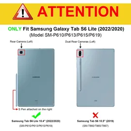Fintie Tastatur Hülle für Samsung Galaxy Tab S6 Lite 10,4 Zoll 2024/2022/2020 Tablet mit Magnetisch Abnehmbarer Deutscher Tastatur und Touchpad Keyboard, Schwarz