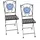 Hti-Living Marocco Gartenstuhl 35 x 37 x 89 cm blau 2 St.