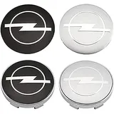 4 Stück Radnabenkappen für Opel Astra H G J Insignia Mokka Zafira Corsa 60mm, Radnabendeckel, Felgenkappen, Radnabenabdeckung, Felgendeckel, Wasserdicht/Anti-Rost