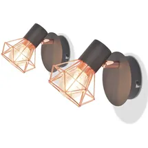 vidaXL Wandleuchten 2 Stk. mit 2 LED-Glühlampen 8 W