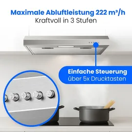 Bomann DU 7613 Unterbauhaube 60 cm Silber