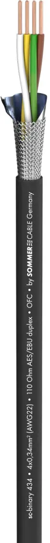 DMX Binary 434 DMX512; 4 x 0,34 mm2; PVC Ø 7,00 mm; schwarz
