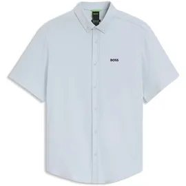 Boss Green Kurzarmhemd Blau L