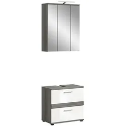 MID.YOU Badkombination mit Beleuchtung BLAKE - B/H/T ca. 60,00x191,00x34,00