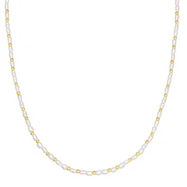 Eastside Perlenkette AV108 goldfarben/weiß Edelstahl