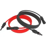 Solarkabel 14M 6mm2 Verlängerungskabel Solarstecker reines Kupfer für Solaranlagen inkl. PV Stecker Rot+Schwarz Set
