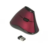 DeLock Wireless Ergonomische Vertikale Optische Maus rot/schwarz (12528)