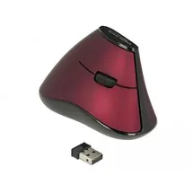 DeLock Wireless Ergonomische Vertikale Optische Maus rot/schwarz (12528)