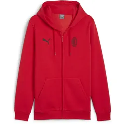 Sweatjacke PUMA "AC Milan ftblESSENTIALS Kapuzenjacke Herren", Herren, Gr. L, rot (for all time rot schwarz), Obermaterial: 68% Baumwolle, 32% Polyester; Kapuzenfutter: 100% Baumwolle; Rippe: 3% Elasthan, 97% Baumwolle, Sweatjacken