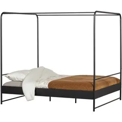 Tchibo - Woood Bett »Bunk« 160 x 200 cm - 206x165x190cm - schwarz - Stahl / Metall