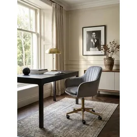 KADIMA DESIGN Schalenstuhl Sandra Samtstoff grau