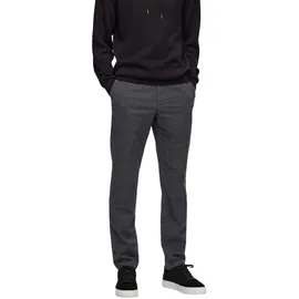 Selected Homme Herren Chino aus Baumwoll-Mix Modell '175 BRUSHED Anthrazit, 38/32
