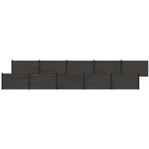 vidaXL Zaunlatte 10 Stück 10 x 100 cm Schwarz/Aluminium
