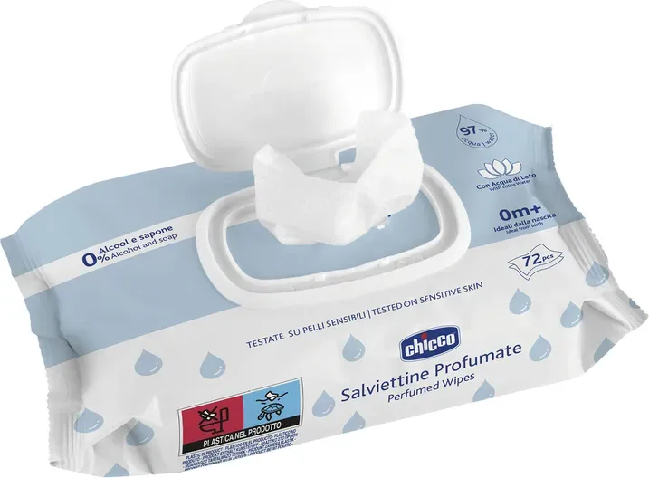 Chicco parfümierte Soft-Feuchttücher, 12 x 72 Stück (= 864 Stück)