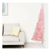 vidaXL Künstlicher Halb-Weihnachtsbaum Rosa 210 cm