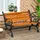 Outsunny Gartenbank 120 x 64 x 79 cm Beige