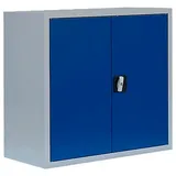 LÜLLMANN Stahlschrank 530301 enzianblau, lichtgrau 80,0 x 38,3 x 75,0 cm, aufgebaut