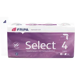 Fripa Toilettenpapier Select 1040801 4-lagig weiß 8 Rollen