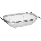 Alpina Edelstahl Sieb ausziehbar 33 x 23,5 x 10 cm Silber