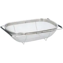 Alpina Edelstahl Sieb ausziehbar 33 x 23,5 x 10 cm Silber