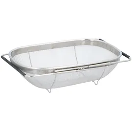 Alpina Edelstahl Sieb ausziehbar 33 x 23,5 x 10 cm Silber