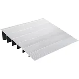 Vevor Türschwellenrampe 69 x 86,4 x 15,2 cm Rollstuhlrampe 362,8 kg Tragfähigkeit Auffahrrampe aus Aluminiumlegierung Bordsteinrampe modulares Design Schwellenrampe rutschfest Aluminiumrampe Rampe